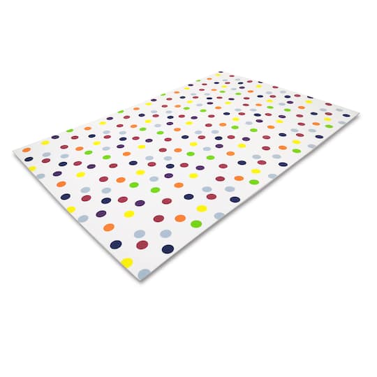 20 Pack: 12" x 18" Rainbow Dots Printed Foam Sheet by Creatology™